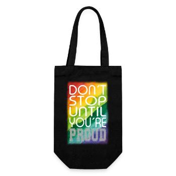 DON ́T STOP UNTIL YOU ́RE PROUD Rainbow LGBTQ+ - Gift Bag for Bottles - black - Front