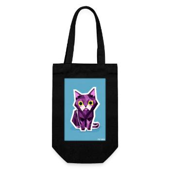 Cat Cat Polygon Animal House Tiger Pet - Gift Bag for Bottles - black - Front
