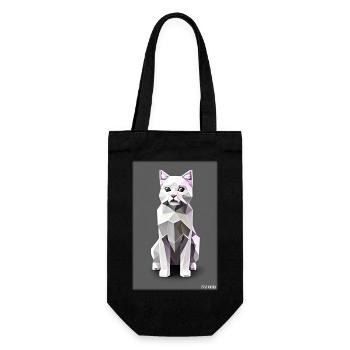 Cat Cat Polygon Animal House Tiger Pet - Gift Bag for Bottles - black - Front