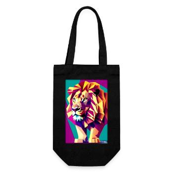 Leo Polygon Arc-en-ciel coloré sauvage Faune sauvage - Sac à bouteille - noir - Devant