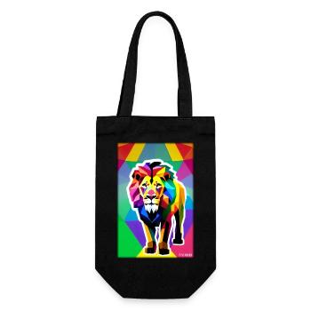 Leo Polygon Arc-en-ciel coloré sauvage Faune sauvage - Sac à bouteille - noir - Devant