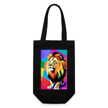 Leo Polygon Arc-en-ciel coloré sauvage Faune sauvage - Sac à bouteille - noir - Devant