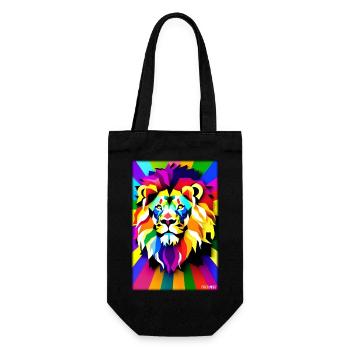 Leo Polygon Arc-en-ciel coloré sauvage Faune sauvage - Sac à bouteille - noir - Devant