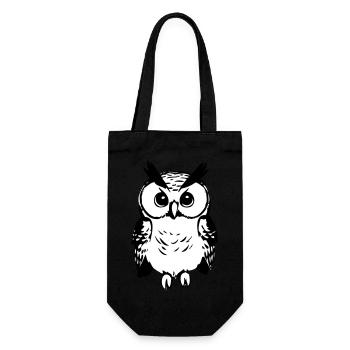 Cute owl - Gift Bag for Bottles - black - Front