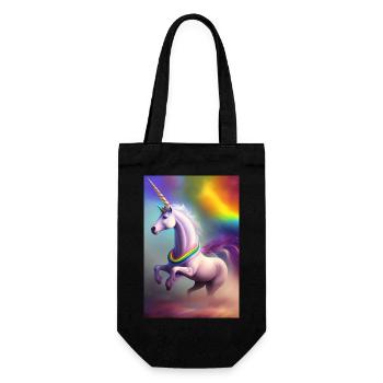 Unicorn - Gift Bag for Bottles - black - Front