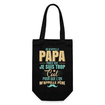 On M'Appelle Papa | Cadeau Fête Des Pères - Sac à bouteille - noir - Devant