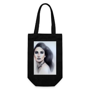 Femme avec des bijoux - Sac à bouteille - noir - Devant