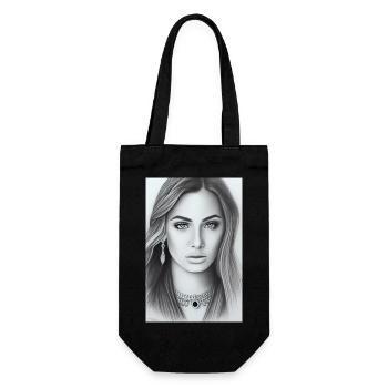 Femme avec des bijoux - Sac à bouteille - noir - Devant