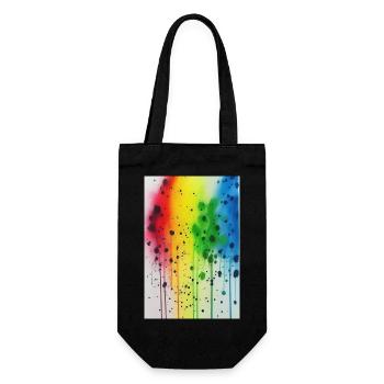 Splashes of paint - Gift Bag for Bottles - black - Front