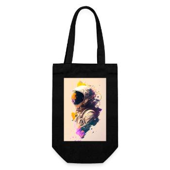 Astronaut painting ZEN - Gift Bag for Bottles - black - Front