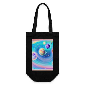 Espace et planètes - Sac à bouteille - noir - Devant