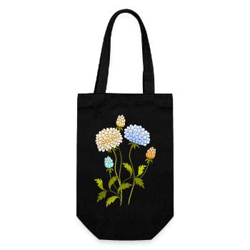 Fleur - Sac à bouteille - noir - Devant