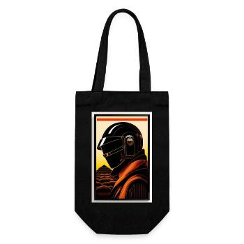 dans le style d’une gravure sur bois - Sac à bouteille - noir - Devant