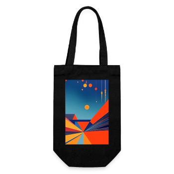 Abstrakte Kunst - Geschenkbeutel für Flaschen - Schwarz - Vorne
