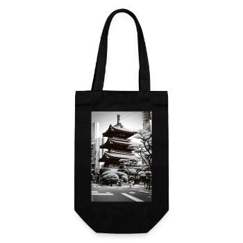 Paysage de Tokyo - Sac à bouteille - noir - Devant