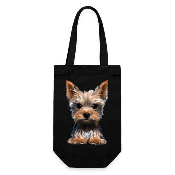 Chien chiot Yorkshire Terrier chien propriétaire chien - Sac à bouteille - noir - Devant