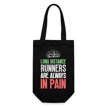 Long Distance Runners Are Always In Pain - Gift Bag for Bottles - black - Front