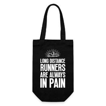Long Distance Runners Are Always In Pain - Gift Bag for Bottles - black - Front