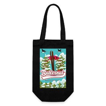 Butternut massachusetts ski poster - Gift Bag for Bottles - black - Front