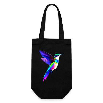 Vogel - Geschenkbeutel für Flaschen - Schwarz - Vorne