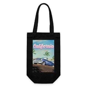 Kalifornisches Oldtimer-Reiseplakat - Geschenkbeutel für Flaschen - Schwarz - Vorne