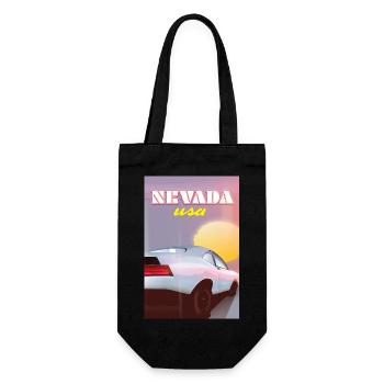 Nevada USA Oldtimer - Geschenkbeutel für Flaschen - Schwarz - Vorne