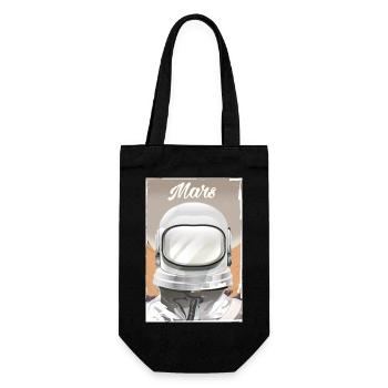 Mars Explorer Astronaut - Geschenkbeutel für Flaschen - Schwarz - Vorne