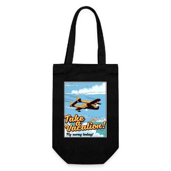 Take a Vacation! Fly away today! - Gift Bag for Bottles - black - Front