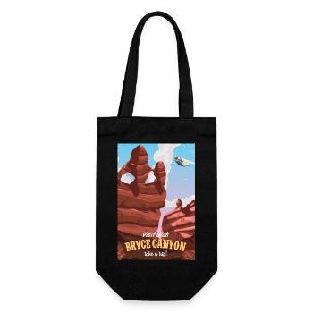 Bryce Canyon Utah Reiseplakat - Geschenkbeutel für Flaschen - Schwarz - Vorne