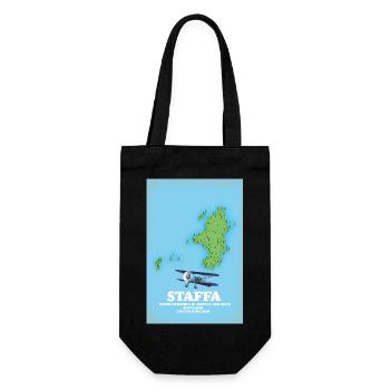 Staffa Scotland map - Gift Bag for Bottles - black - Front