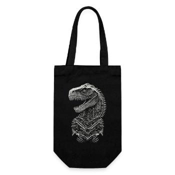 Portrait of a T-Rex Dinosaur - Gift Bag for Bottles - black - Front