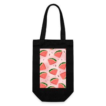 Tranches de pastèque - Sac à bouteille - noir - Devant
