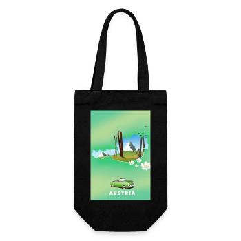 Autriche Affiche de ski - Sac à bouteille - noir - Devant