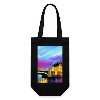 Bridges in London - Gift Bag for Bottles - black - Front