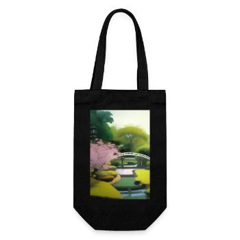 Chinese Zen Garden - Gift Bag for Bottles - black - Front
