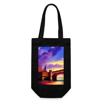 Bridges in London - Gift Bag for Bottles - black - Front