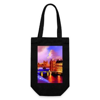 Bridges in London - Gift Bag for Bottles - black - Front