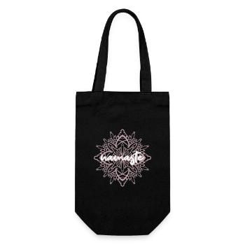 Namaste / Mandala / Yoga / Frieden / Zen / Energie - Geschenkbeutel für Flaschen - Schwarz - Vorne