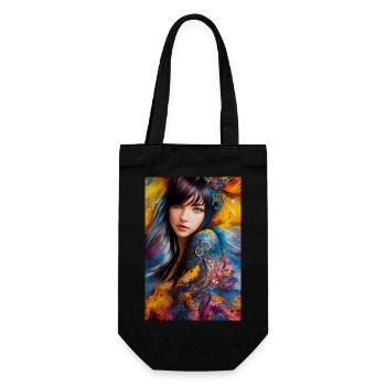 Colorful Beauty 9 - Gift Bag for Bottles - black - Front