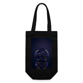 Blasen in einer Blase purple 1 - Geschenkbeutel für Flaschen - Schwarz - Vorne