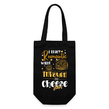 Käseliebhaberin Cheddar Parmesan Käsekuchen - Geschenkbeutel für Flaschen - Schwarz - Vorne