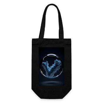 Nuages dans une bulle chromée 1 - Sac à bouteille - noir - Devant