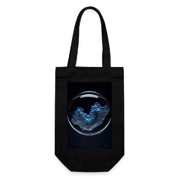Nuages dans une bulle chromée 2 - Sac à bouteille - noir - Devant
