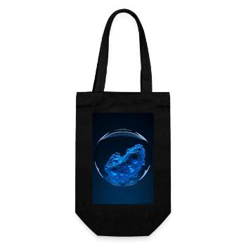Clouds in a bubble blue 1 - Gift Bag for Bottles - black - Front