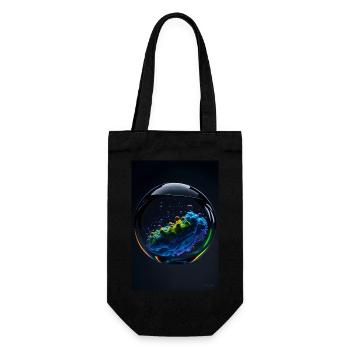 Des nuages dans une bulle arc-en-ciel 2 - Sac à bouteille - noir - Devant
