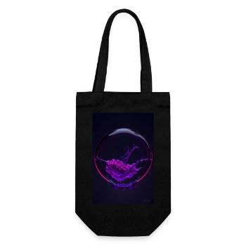 Nuages dans une bulle magenta 1 - Sac à bouteille - noir - Devant