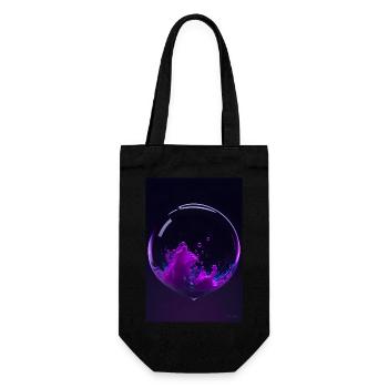 Nuages dans une bulle magenta 2 - Sac à bouteille - noir - Devant
