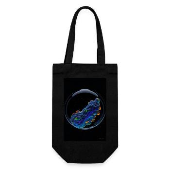 Nuages dans une bulle néon 1 - Sac à bouteille - noir - Devant