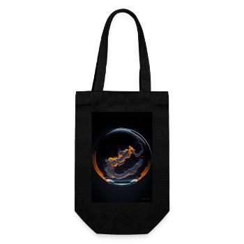 Nuages dans une bulle orange 1 - Sac à bouteille - noir - Devant