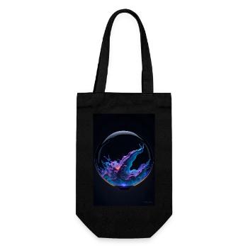 Nuages dans une bulle néon 3 - Sac à bouteille - noir - Devant